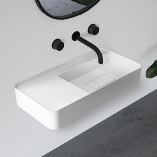 Подвесная раковина ABBER Stein AS2627-0.8 80см белый матовый